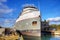 Lake Freighter moving through the Welland Canal in Canada