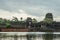 Lake in front of Angkor Wat temple, Archaeological Park, Siem Reap, Cambodia