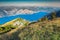 Lake Garda view from the Baldo mountains, Italy, Europe