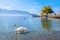 Lake Geneva in Vevey. Vaud canton, Switzerland