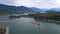 Lake Gruyere in Switzerland - aerial view