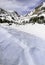 Lake Haiyaha in the Winter located in Rocky Mountain National Park