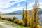 Lake Hayes located in the Wakatipu Basin in Central Otago in New Zealand