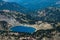 Lake Helen and Mountains Viewed from Lassen Peak Trail in Lassen Volcanic National Park, California