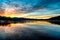 LAKE HEMET, SUNRISE CLOUD REFLECTIONS