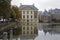 Lake Hofvijver with historic buildings nearby