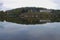 Lake Hollerersee, a small moorland lake in Upper Austria, in autumn