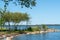 The lake of Hourtin, near Lacanau in France