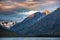 Lake and huge mountains