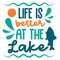 Lake Inspirational vector Hand drawn typography poster. T shirt calligraphic design.