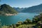 Lake Iseo Floating Piers high angle view