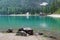 Lake in Italy mountain - Lago di Braies