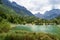 Lake Jasna is a stunning alpine lake near Kranjska Gora, in Triglav National Park, Slovenia