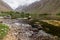 Lake in Jizev Jisev or Jizeu valley in Pamir mountains, Tajikist