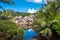 Lake in the jungle, La Digue island, Seychelles