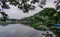 Lake Kandy at the sunny day in Sri Lanka