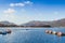 Lake Kawaguchiko Swan water bike boat and mountain view - Japan