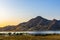 Lake Kaweah in California at sunset