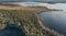 Lake Khepojarvi in â€‹â€‹the Leningrad Region among the forest, a park with an ecological path