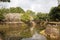 The lake at Khiem Tomb of Tu Duc in Hue Vietnam