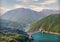 lake koman -liqeni or komanit -attraction of northern albania