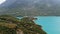 Lake Kremasta and Episkopi bridge in Karpenissi Greece