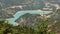 Lake Kremasta and Episkopi bridge in Karpenissi Greece