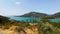 Lake Kremasta and Episkopi bridge in Karpenissi Greece