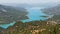 Lake Kremasta and Episkopi bridge in Karpenissi Greece