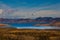 Lake Laberge and surrounding taiga in fall