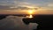 Lake Ladoga at Sunset. Lekhmalakhti Bay. Russia. Aerial View