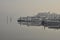 Lake (lago) Maggiore passenger ferries on a foggy day