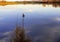 Lake landscape in autumn with sky reflection