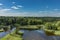 Lake landscape. Largest karst lake in Lithuania