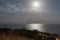 Lake langano lit by the moon