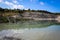 Lake in the limestone quarry.