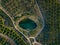 A lake looking like the eye of mother nature