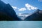 Lake Louise with the clouds in Banff National Park, Alberta, Canada