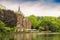 Lake of Love in the Minnewater Park. city of bruges. Belgium