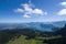 Lake Lucerne and Swiss Alps, aerial view