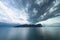 Lake Lucerne in Switzerland. Overcast