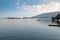 Lake Maggiore, Italy. Isola dei Pescatori - fishermen`s island - and Isola Bella - beautiful island - seen from Baveno