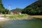 Lake Mangup in Crimea on summer day