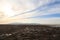 Lake Manyara landscape, Tanzania. Dramatic sky. African panorama