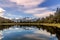 Lake Matheson with mountains reflection in the water, New Zealand