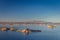 Lake Mead Lakeview Overlook - Hoover Dam Water reservoir with wonderful small rocky islands