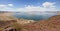 Lake Meade and surrounding mountains panorama.