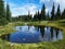 Lake in the Meadows in Revelstoke Canada with Mirror refection