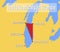 The Lake Michigan Triangle map