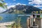 Lake Minnewanka. Famous tourist attraction for leisure activities in Banff National Park
